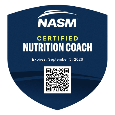 NASM Certified Nutrition Coach credential badge